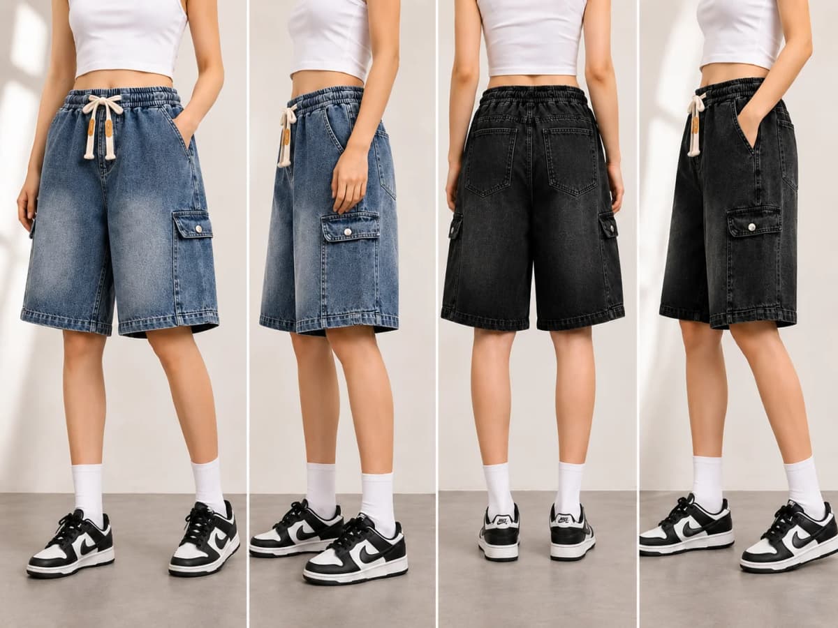 N9 Denim & Black Jorts